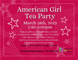 American Girl Tea Party @ Carrollton Branch