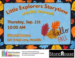 Little Explorers Outreach Storytime - Storehouse @ Storehouse