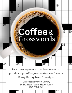 Coffee and Crosswords @ Carrollton Branch